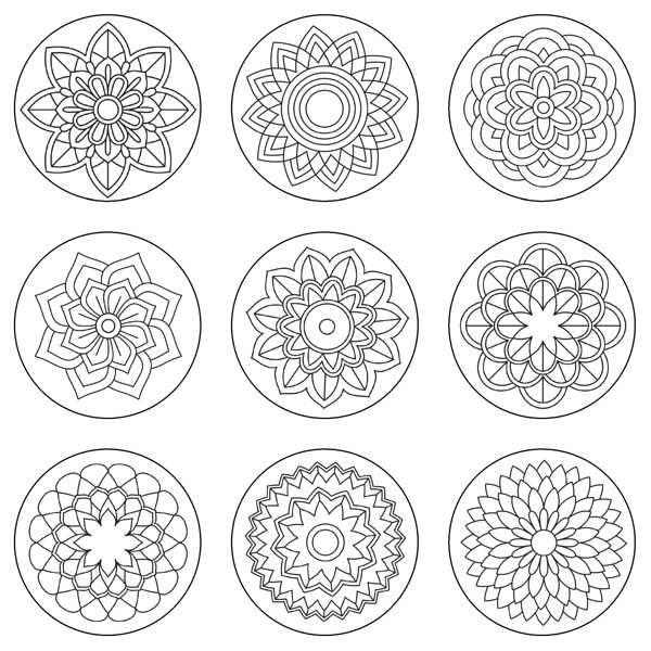 Cepumi "Izkrāso un apēd" Mandalas bērniem (bez Pārtikas marķieriem)